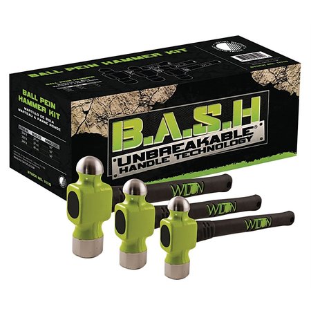 JPW INDUSTRIES Bash 3-Pc Ball Pein Hammer Kit 11110